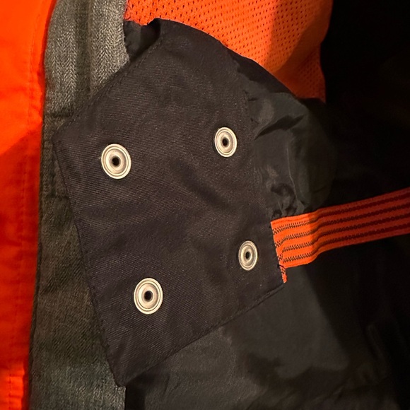 280. Kids Member’s Mark Ultimate Snow Jacket Hooded Coat in Gray, Black & Orange - Picture 8 of 16